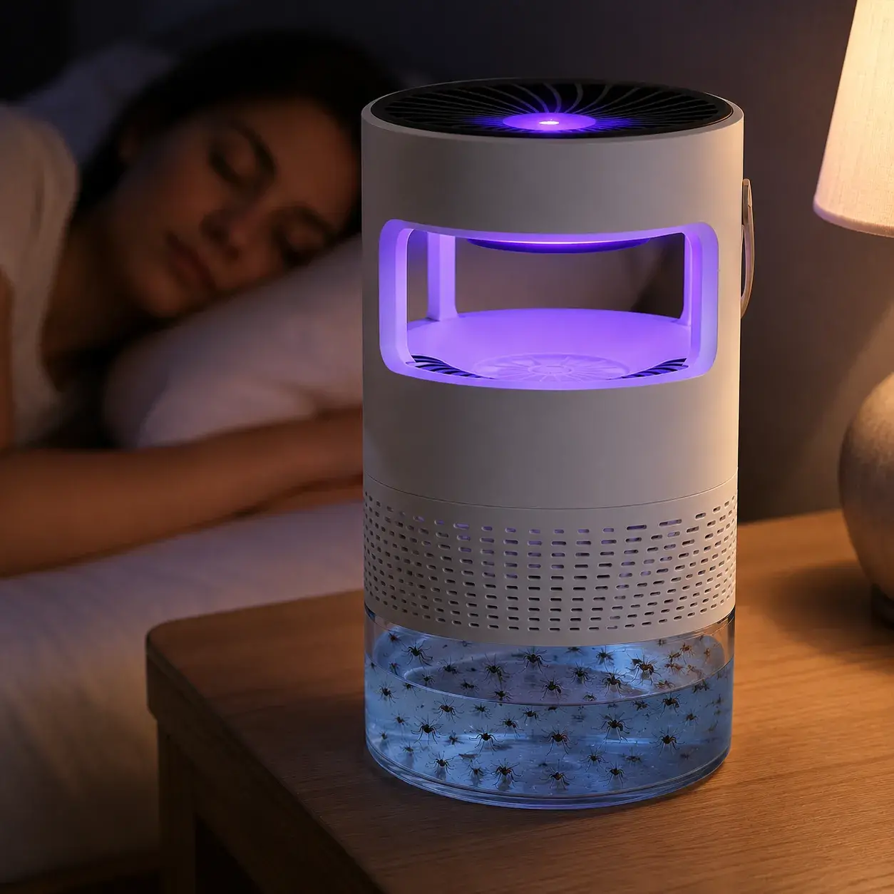 Silent NottiClean in a bedroom at night